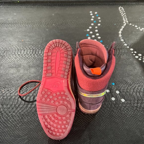 Rare Nike Dunk Sky Hi Wedge Dark Loden H2O Repel Anthracite Boot Size 9, Burgend - Picture 2 of 4